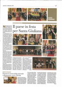 Cronaca della giornata dedicata alla Santa Patrona nelle manifestazioni civiche e religiose