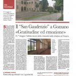 Il san Gaudenzio a Gozzano.. Gratitudine ed emozione